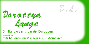 dorottya lange business card